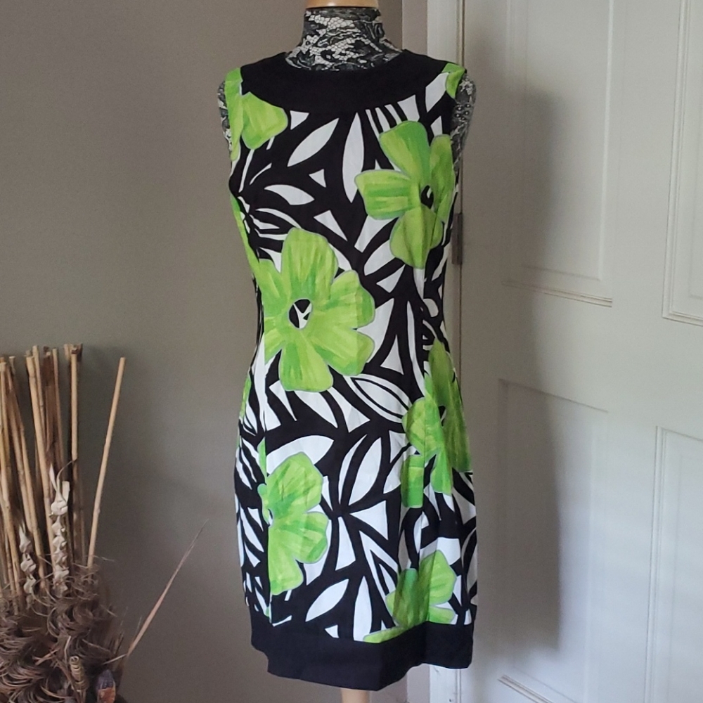 Kim Rogers bold print sleeveless dress, size 8